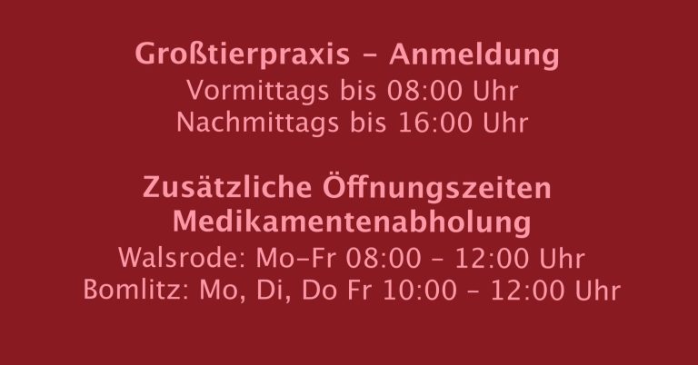 Infotext Tierärztliche Gemeinschaftspraxis Rabe Söchting